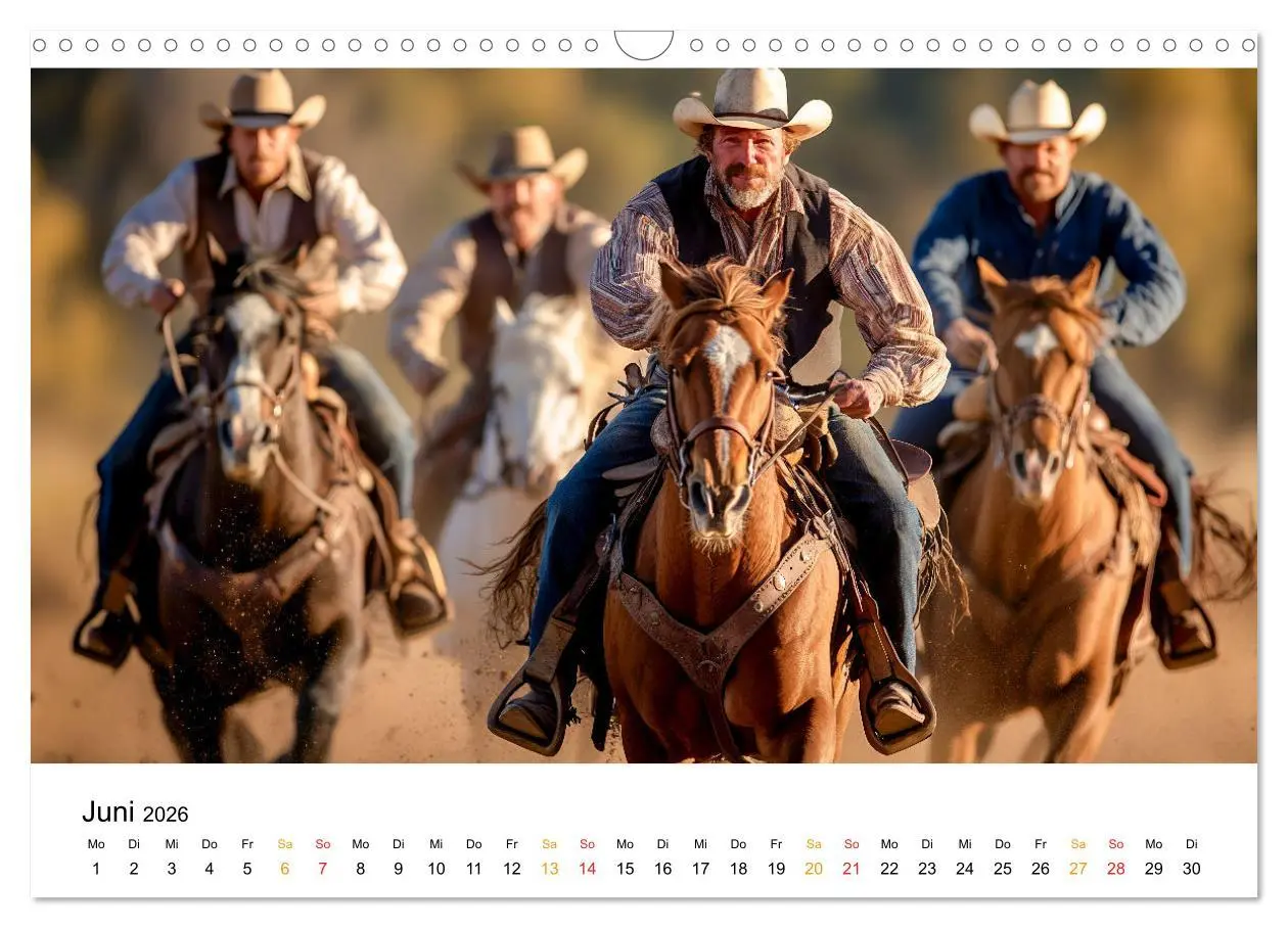 Bild: 9783457310670 | Westernwelt (Wandkalender 2026 DIN A3 quer), CALVENDO Monatskalender